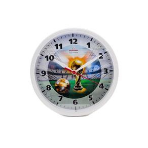 Relógio de Parede Redondo Omega Branco Taça Mundo