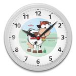 Relógio de Parede Redondo Omega Branco Vaca