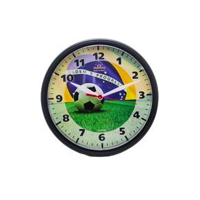 Relógio de Parede Redondo Omega Preto Brasil