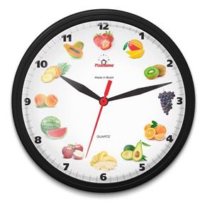Relógio de Parede Redondo Omega Preto Fruta