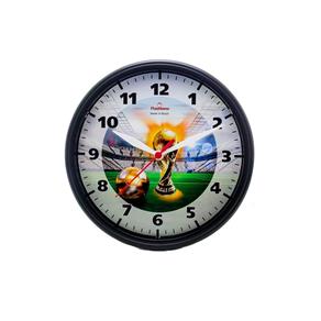 Relógio de Parede Redondo Omega Preto Taça Mundo
