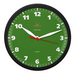 Relógio de Parede Redondo Omega Preto Verde