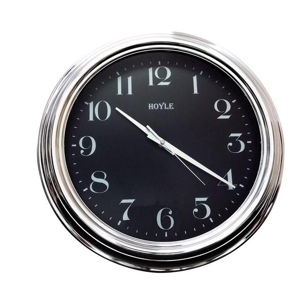 Relógio de Parede Redondo Prata 40 Cm - Hoyle