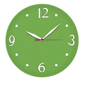Relógio de Parede Redondo Silencioso Verde
