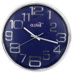 Relógio De Parede Relógio Parede Azul 28*28cm Moderno Relógio Parede Grande Redondo Analógico Com Detalhes Metálicos - Classe Jl