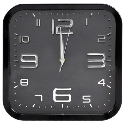 Relógio de Parede Relógio Parede Preto 30*30cm Relógio Parede Grande Rl2200-28 Quadrado em Plástico - CLASSEJL