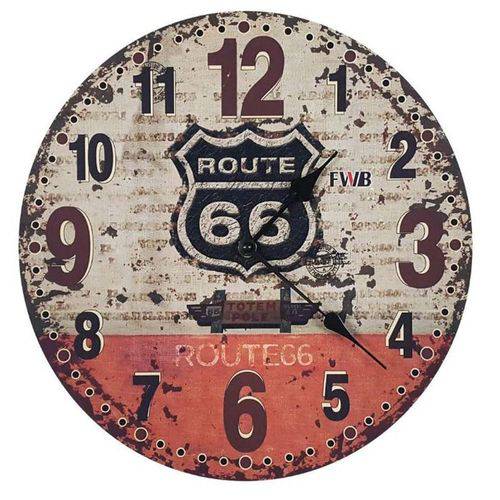 Relógio de Parede Retrô Route 66.