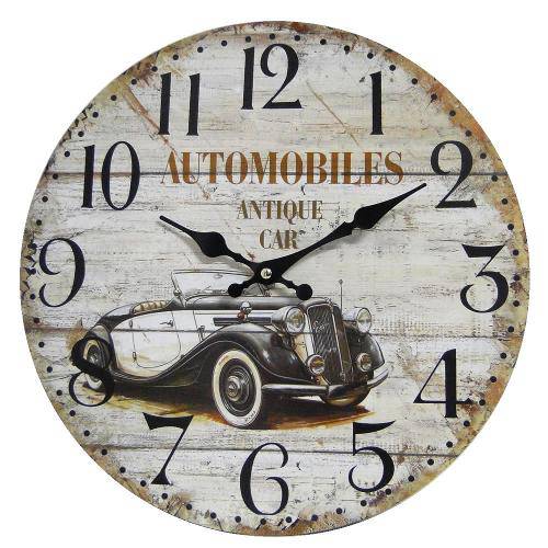 Relógio de Parede Retro Rústico Vintage Retro Carro Antigo Cbrn01941