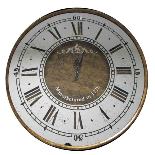 Relógio de Parede Retrô Vintage Romano Madeira 1728