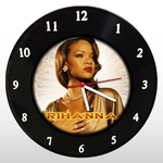 Relógio de Parede - Rihanna- em Disco de Vinil - Mr. Rock – Cantora Pop