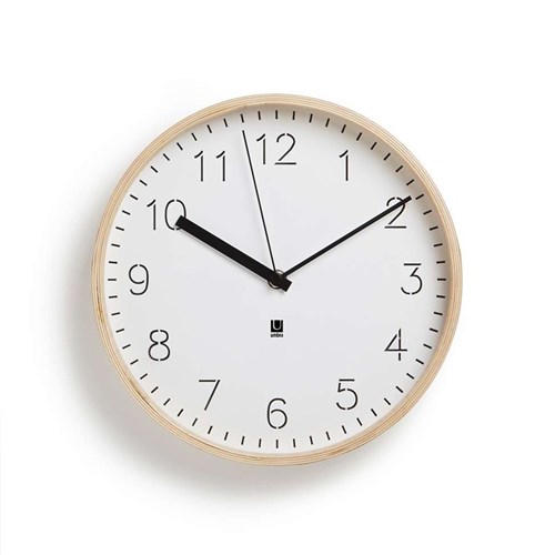 Relógio de Parede Rinwood Branco e Natural