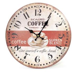 Relógio de Parede Roasted Coffee Vintage