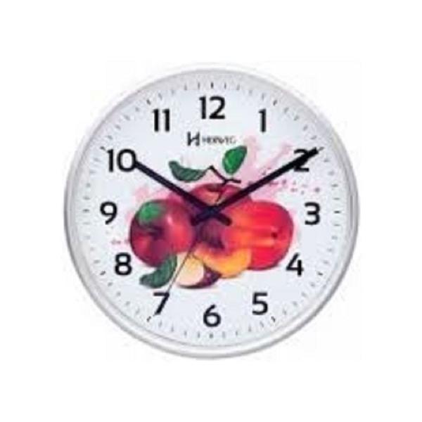 Relógio de Parede Rodondo Analógico Decorativo Mecanismo Step Idel para Cozinha Herweg Prata