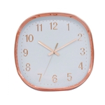 Relógio De Parede Rosê Semi Arredondado 29.5x29.5cm Estiloso