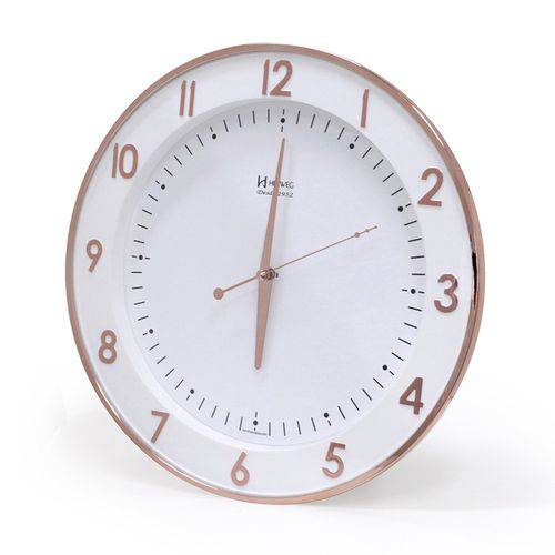Relógio de Parede Rosê Silencioso 35cm - Ref. 6806