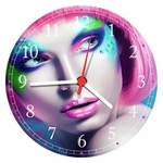 Relógio De Parede Salão de Beleza Maquiagem Cabelos
