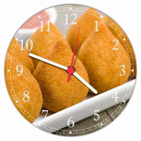 Relógio de Parede Salgados Coxinha Padarias Cafeterias - Vital Quadros
