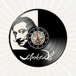 Relógio de Parede Salvador Dali Vinil LP Decor Retrô Vintage