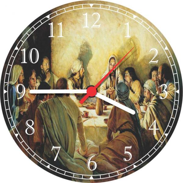 Relógio de Parede Santa Ceia Apóstolos Jesus - Vital Quadros