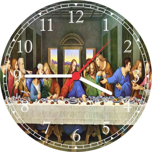 Relógio de Parede Santa Ceia Apóstolos Jesus - Vital Quadros
