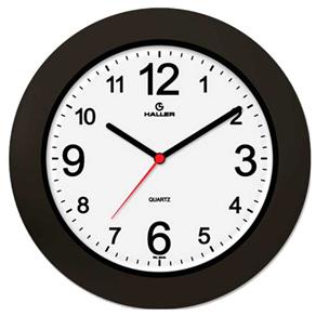 Relógio de Parede Saturno 5384/02 29cm Preto e Branco Haller