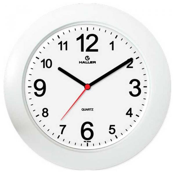 Relógio de Parede Saturno 5384/01 29cm Branco - Haller