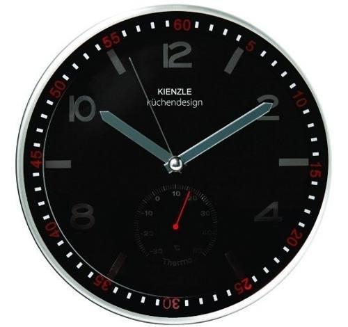 Relógio de Parede Silencioso Black 30 349/1004 30cm Preto Kienzle
