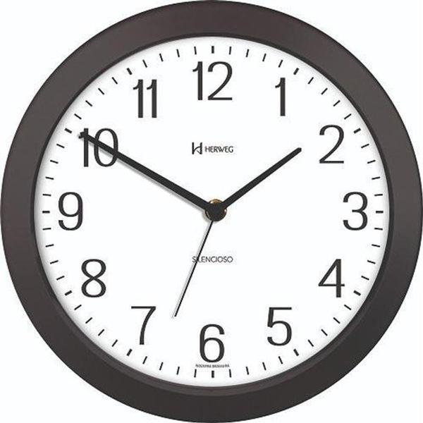 Relógio de Parede Silencioso Herweg Preto e Branco