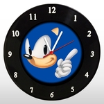 Relógio de Parede - Sonic - em Disco de Vinil - Mr. Rock - Game