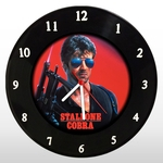 Relógio de Parede - Stallone Cobra - em Disco de Vinil - Mr. Rock - Sylvester Stallone