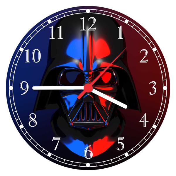 Relógio de Parede Star Wars Darth Vader Cinema Clássicos Decorar Geek - Vital Quadros