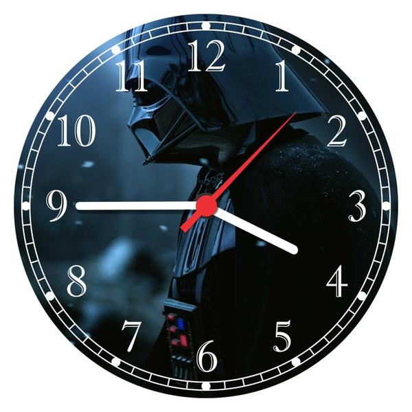 Relógio de Parede Star Wars Darth Vader Cinema Clássicos Decorar Geek - Vital Quadros
