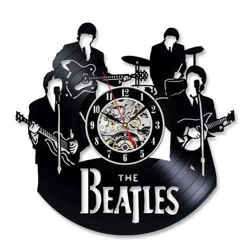 Relógio de Parede The Beatles Disco de Vinil