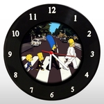 Relógio de Parede – The Simpsons - em Disco de Vinil – Abbey Road - Mr. Rock