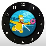 Relógio de Parede - The Simpsons Nevermind - em Disco de Vinil - Homer - Mr. Rock