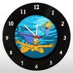 Relógio de Parede - The Simpsons Nevermind - em Disco de Vinil - Marge - Mr. Rock