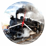 Relógio De Parede Trem Locomotiva Maria Fumaça Decorações