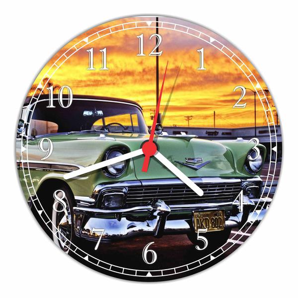 Relógio de Parede Vintage Carro Retrô Decoração - Vital Quadros