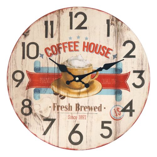 Relógio de Parede Vintage Coffee House