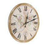 Relógio De Parede Vintage Cozinha Chique Gasto Rústico Decoração De Madeira De 30cm