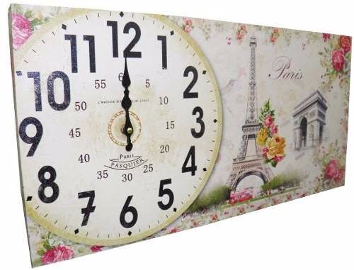 Relogio de Parede Vintage Cozinha Retro Paris Decoracao Monumentos (XIN-04) - Braslu