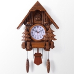 Relógio de parede vintage cuco inteligente dizer tempo relógio decorativo marrom