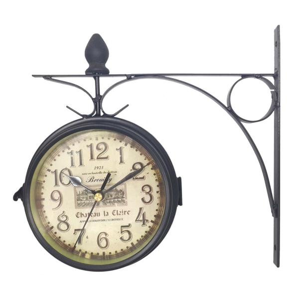 Relogio de Parede Vintage Retro Decorativo Dupla Face para Casa (REL-25) - Braslu