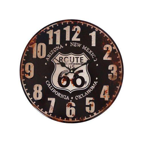 Relógio de Parede Vintage Rota 66 de Metal The Home