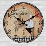 Relógio De Parede Vintage Rústico Chique Shabby Casa Cozinha De Madeira 30 Cm Decoração 23