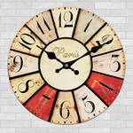 Relógio De Parede Vintage Rústico Chique Shabby Casa Cozinha De Madeira 30 Cm Decoração 15