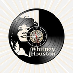 Relógio de Parede Whitney Houston Disco Vinil Decoração Vintage