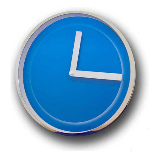 Relógio de Parede Wow Azul Ø 33cm
