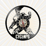 Relógio de Parede X-men Cyclops Disco Vinil Decor Retrô Vintage