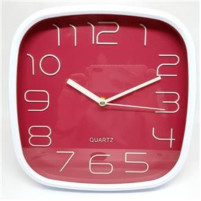 Relógio de Plástico Retangular Colorido 25cm Yin`s